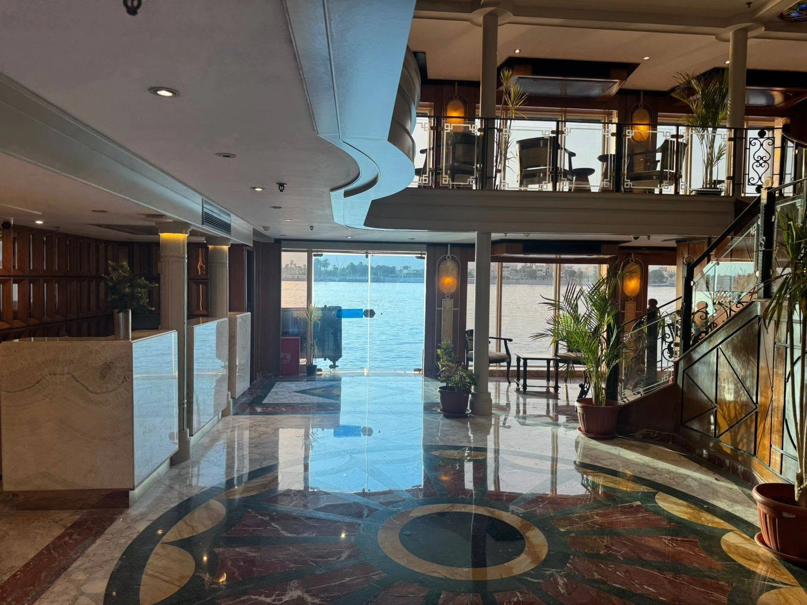 Lobby of the MS Nile Bride Nile Cruise Nile cruise